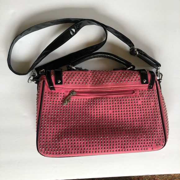 Hot Pink Bedazzled Mini Messenger Bag - Picture 3 of 7
